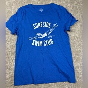 J. Crew Surfside Swim Club Vintage Cotton Crewneck T Shirt Size Small